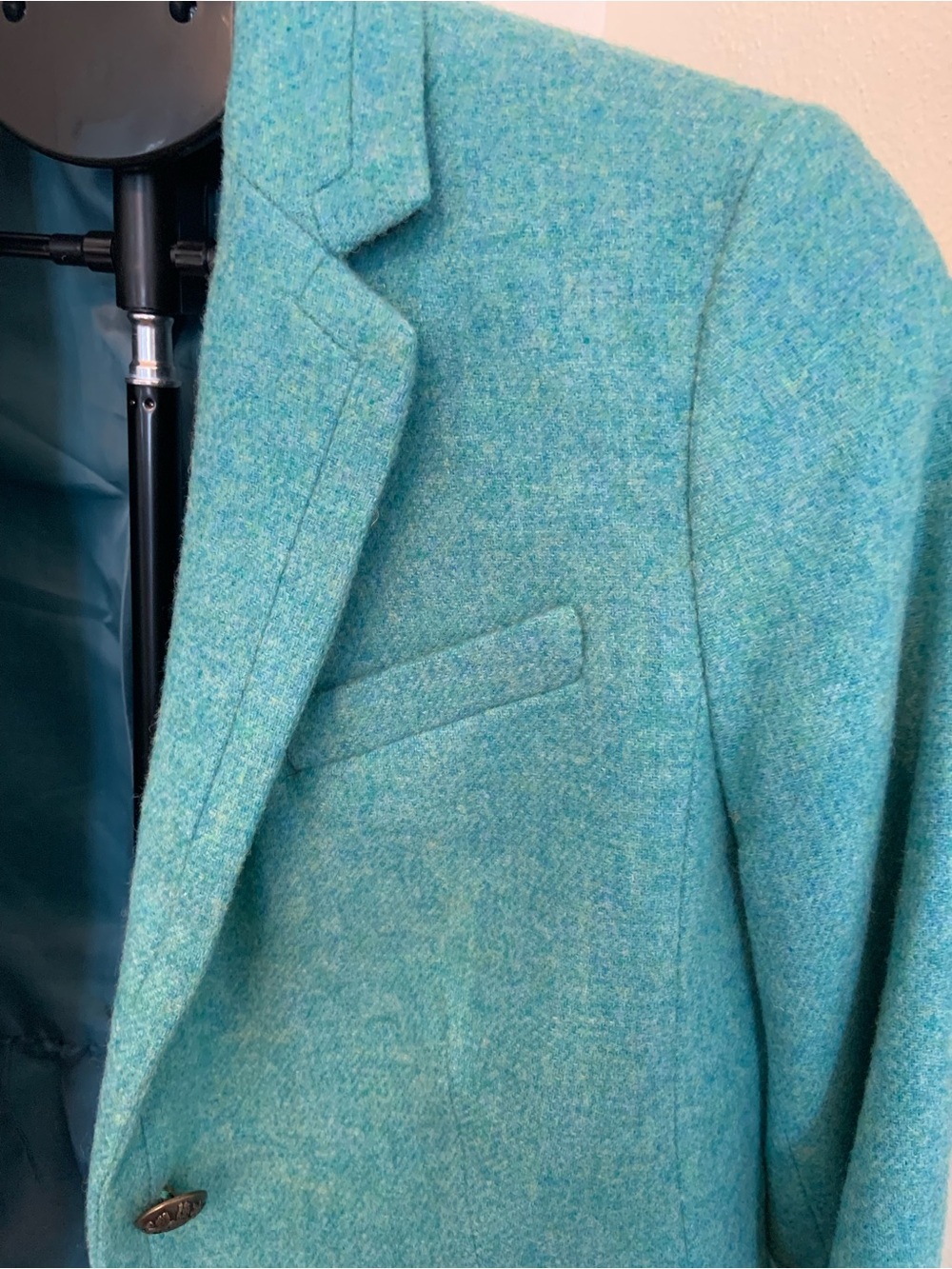 Talbots Teal Wool-Blend Women’s Blazer Classic Tailored Jacket - Picture 8 of 16